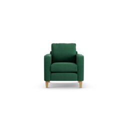 Habitat Flint Fabric Armchair - Green - Ash Leg - thumbnail 1