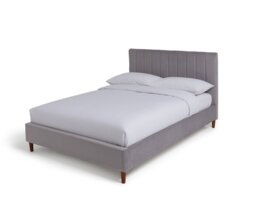 Argos Home Pandora Small Double Velvet Bed Frame - Grey
