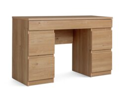 Argos Jenson Double Pedestal Dressing Table - Oak Effect - thumbnail 1