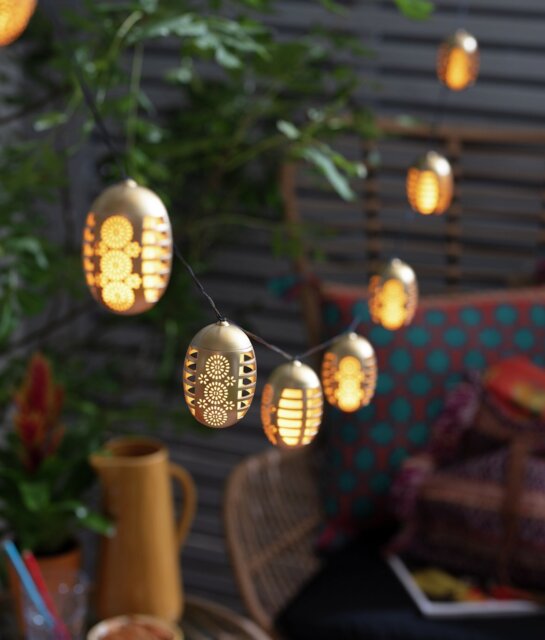 Argos Home 10 Dancing Flame Solar String Lights - image 1