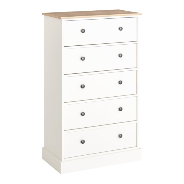 Argos Home Kensington 5 Drawer Chest - Ivory - image 1
