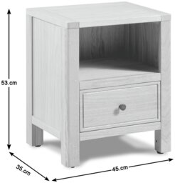 Habitat Finchley 1 Drawer Bedside Table - Oak - thumbnail 2