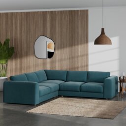 Habitat Ayr Reversible Corner Sofa - Teal - thumbnail 2