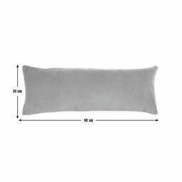 Habitat Lumbar Velvet Cushion - Green - 80x30cm - thumbnail 2