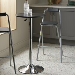Argos Home Gas Lift Bar 2 Seater Dining Table - Black - thumbnail 1