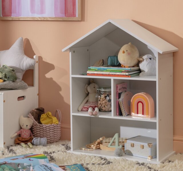 Argos Home Mia Kids House Bookcase - White - image 1