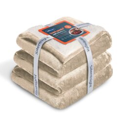 Silentnight Heat Genie Self-Heating Giant Blanket - Natural - thumbnail 1