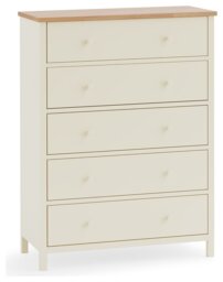 Julian Bowen Coxmoor Wide 5 Drawer Chest - Ivory - thumbnail 2