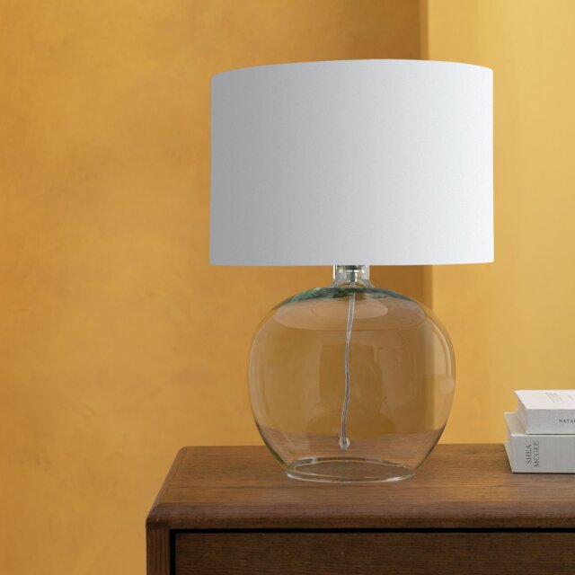 Argos Home Glass Table Lamp Base Only - Clear - image 1