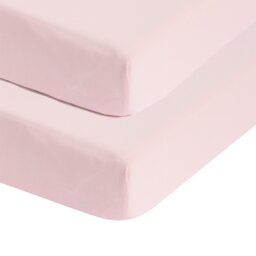 Argos Home Nursery Cotton Jersey 2 Pack Pink Fitted Sheets - Crib - thumbnail 2