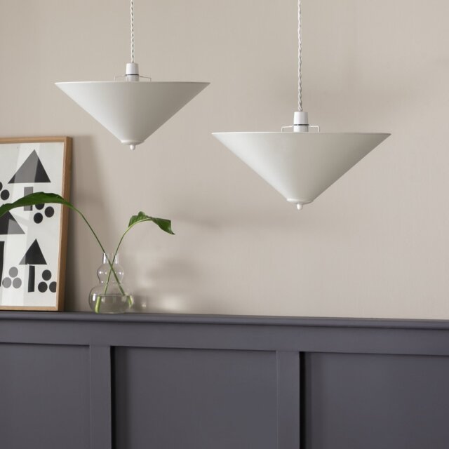 Argos Home Set of 2 Cream Conical Lampshades - 40cm - image 1