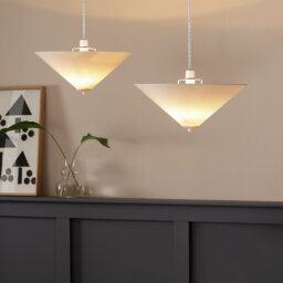 Argos Home Set of 2 Cream Conical Lampshades - 40cm - thumbnail 2