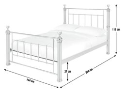 Argos Home Mayfair Double Metal Bed Frame - Chrome - thumbnail 2