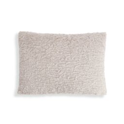Habitat Faux Shearling Cushion - Grey - 55x40cm - thumbnail 2
