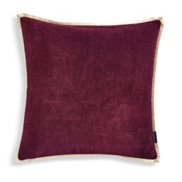 Habitat Cotton Velvet Cushion - Fig - 43x43cm - thumbnail 2