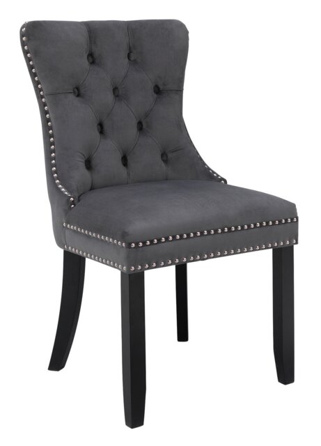 Argos Home Princess Velvet Dining Chair - Charcoal - image 1