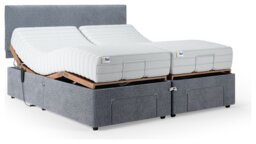 Mibed Memory Superking Adjustable Drawer Bed &Mattress -Grey - thumbnail 2