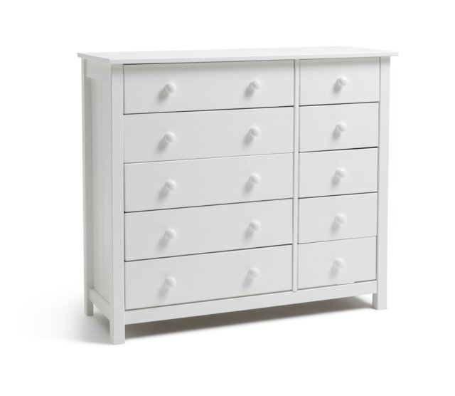 Argos Home Scandinavia 10 Drawer Chest - White - image 1