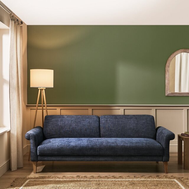 Argos Home Douglas Fabric 3 Seater Clic Clac Sofa Bed - Blue - image 1