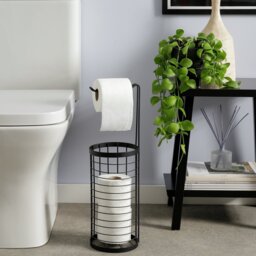 Argos Home Toilet Roll Holder Holder - Matt Black - thumbnail 2