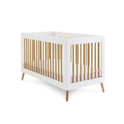 Obaby Maya Cot Bed - White with Natural - thumbnail 2