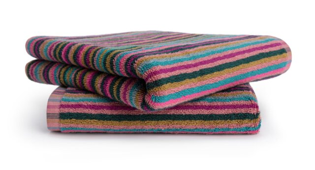 Habitat Bright Stripe 2 Pack Hand Towel - Multicoloured - image 1