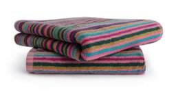 Habitat Bright Stripe 2 Pack Hand Towel - Multicoloured - thumbnail 1