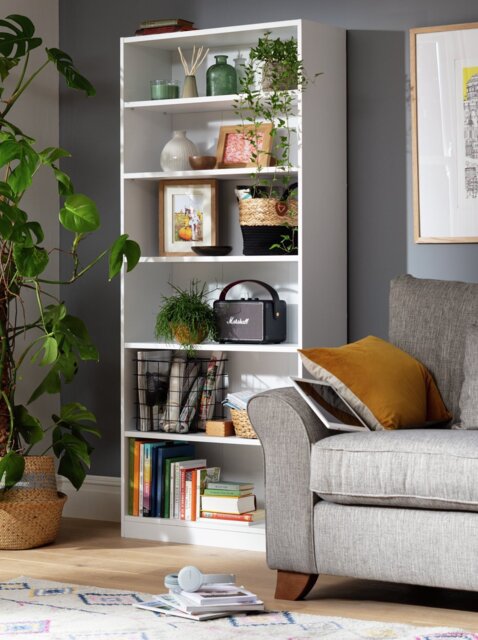 Argos Home Maine Deep Bookcase - White - image 1