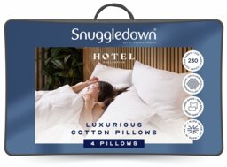 Snuggledown Hotel Cotton Medium Pillow - 4 Pack - thumbnail 1