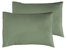 Habitat Cotton Rich 180 TC Standard Pillowcases 2 Pack-Green - thumbnail 2