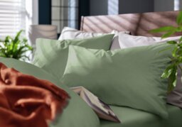 Habitat Cotton Rich 180 TC Standard Pillowcases 2 Pack-Green