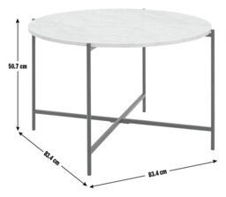 Argos Home Jules Round Coffee Table - Black & White - thumbnail 2