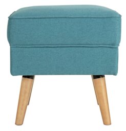 Habitat Callie Fabric Footstool - Teal - thumbnail 1