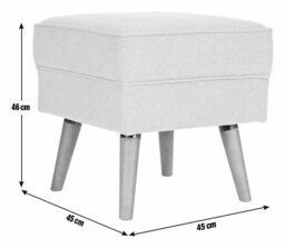 Habitat Callie Fabric Footstool - Teal - thumbnail 2