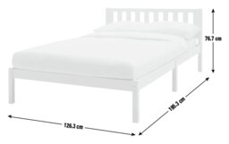 Habitat Ronnie Small Double Bed Frame - White - thumbnail 2