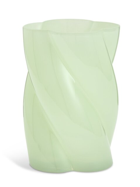 Habitat Twisted Glass Vase - Green - image 1