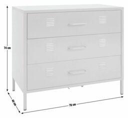 Habitat Stevie 3 Drawer Chest - Mustard - thumbnail 2