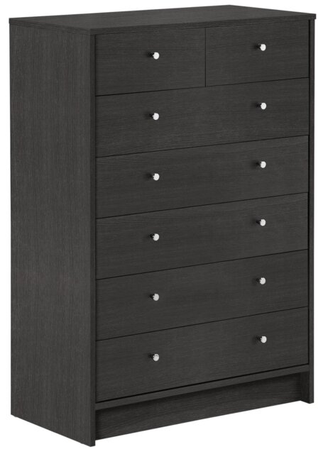 Argos Home Malibu 7 Drawer Chest - Black Oak Effect - image 1