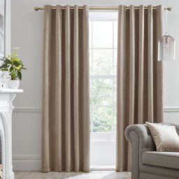 Laurence Llewelyn-Bowen Montrose Blackout Eyelet Curtains - Linen - 168x183cm