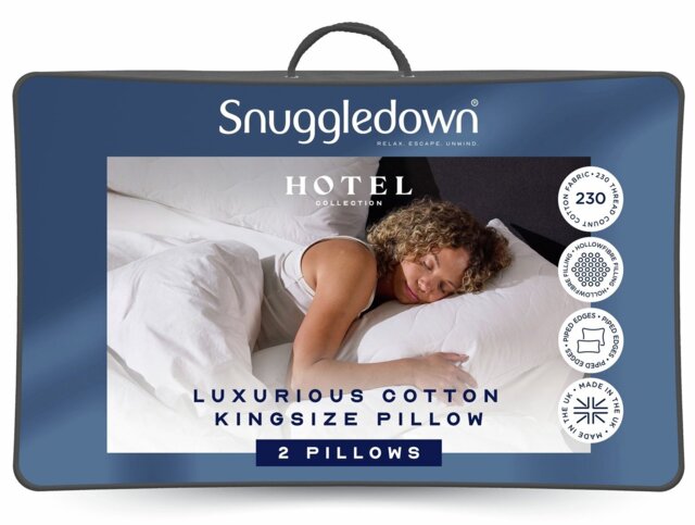 Snuggledown Hotel Luxury Cotton Kingsize Pillow - 2 Pack - image 1
