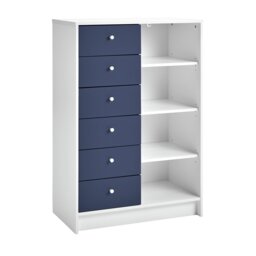 Argos Home Kids Malibu 6 Drawer Chest - Blue & White - thumbnail 2
