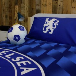 Chelsea FC Football Shaped Cushion White - 25cm - thumbnail 2