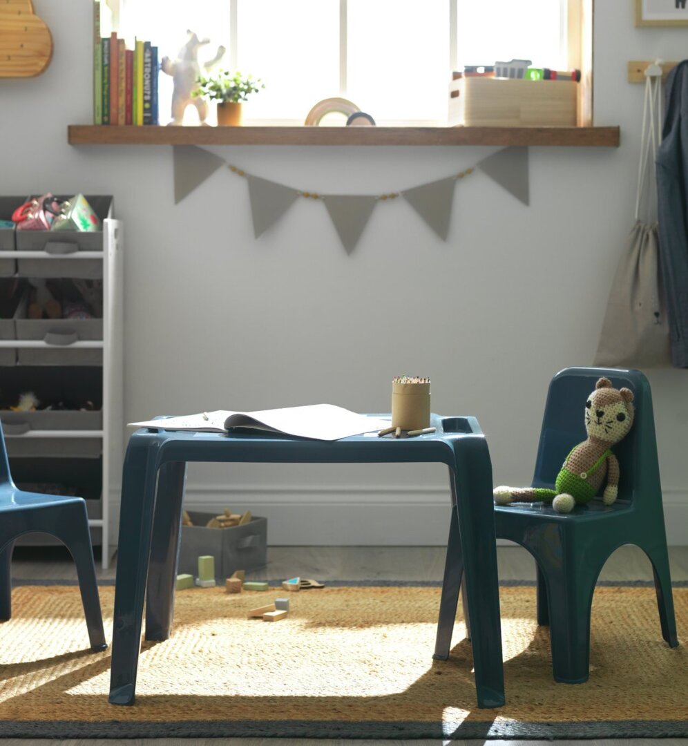 Bica Kids Plastic Table Navy by Argos