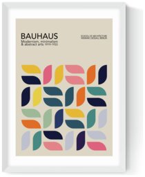 East End Prints Bauhaus Petals White Frame Art Print - A3 - thumbnail 2