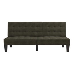 Dorel Adalynn Linen Clic Clac Sofa Bed - Grey - thumbnail 2