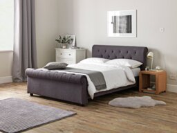 Argos Home Newbury Kingsize Fabric Bed Frame - Grey - thumbnail 2