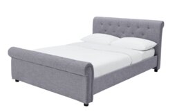 Argos Home Newbury Kingsize Fabric Bed Frame - Grey - thumbnail 1