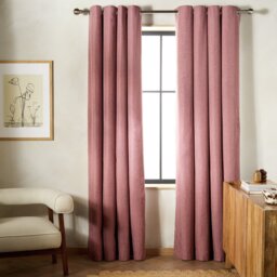 Habitat Blackout Eyelet Curtains - Burgundy Pink - 228x228cm