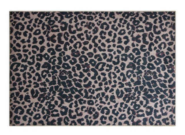 Argos Home Leopard Black Flatweave Rug - 160x230cm - image 1