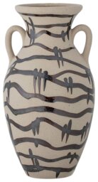 Bloomingville Ohana Stoneware Vase- Cream & Black - thumbnail 2